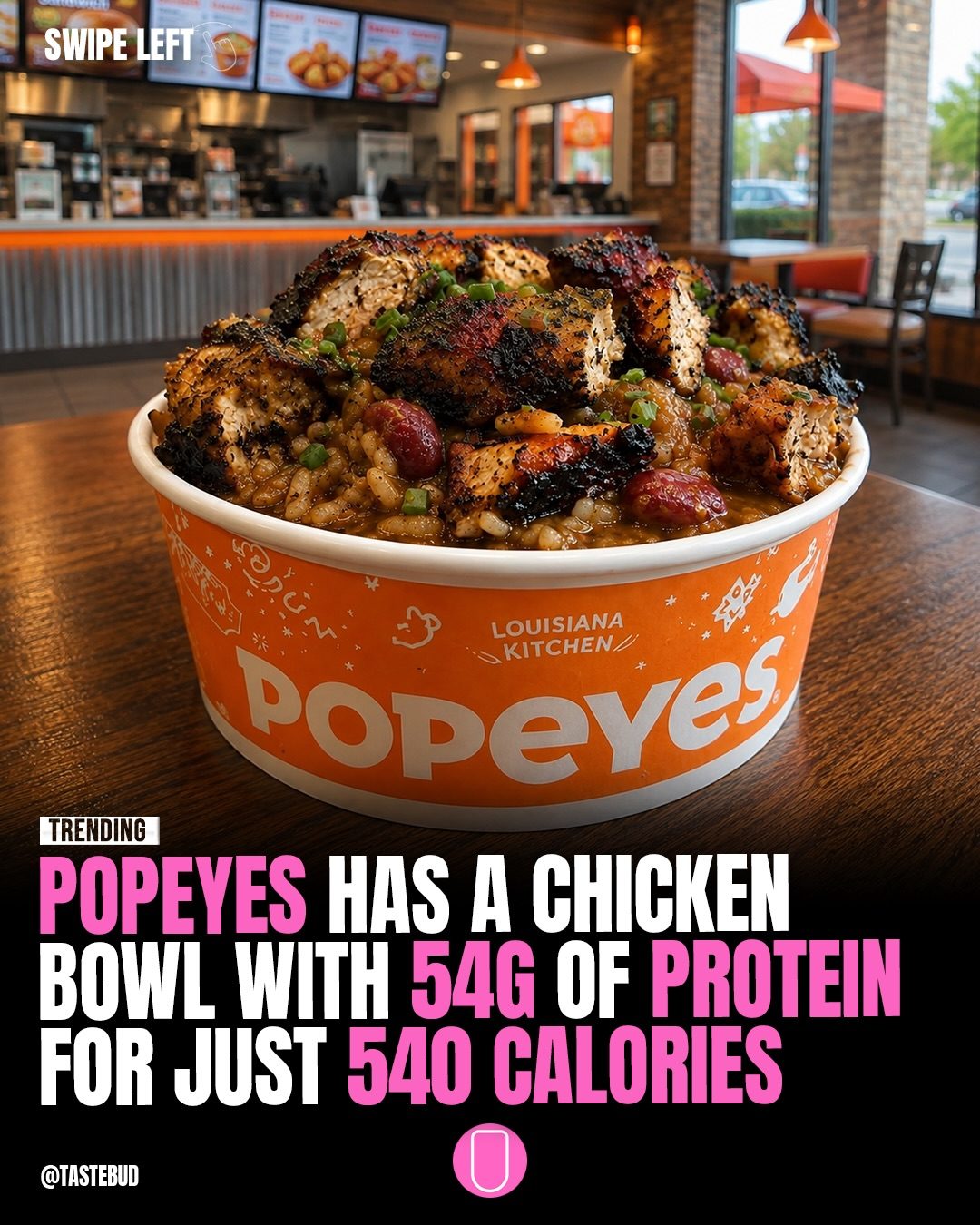 Popeyes Chicken Bowl: High Protein Meal