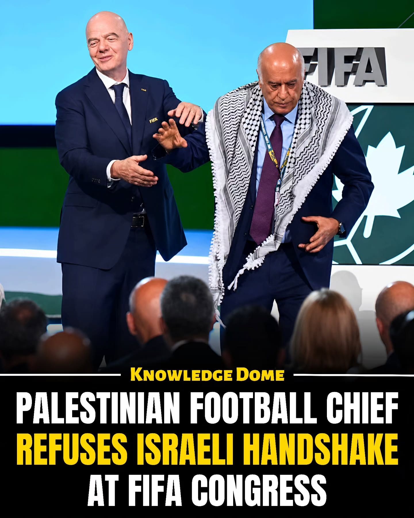 Palestinian Football Chief Refuses Handshake at FIFA Congress