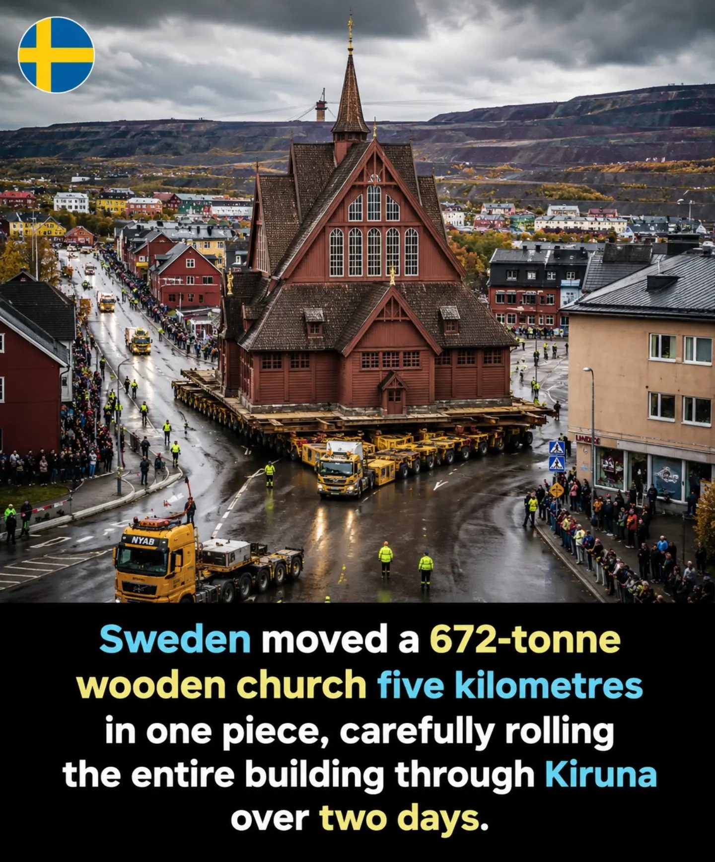 A Unique Engineering Feat: Moving Kiruna's 672-Tonne Wooden Church