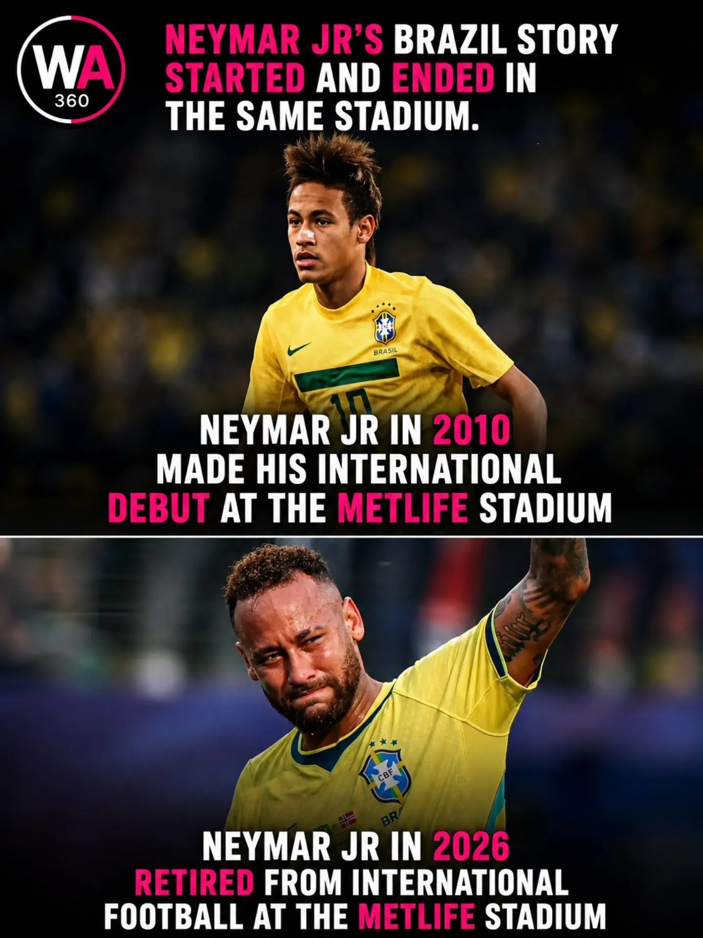 Neymar Jr.'s Iconic Journey: From Brazil Debut to Retirement at MetLife.