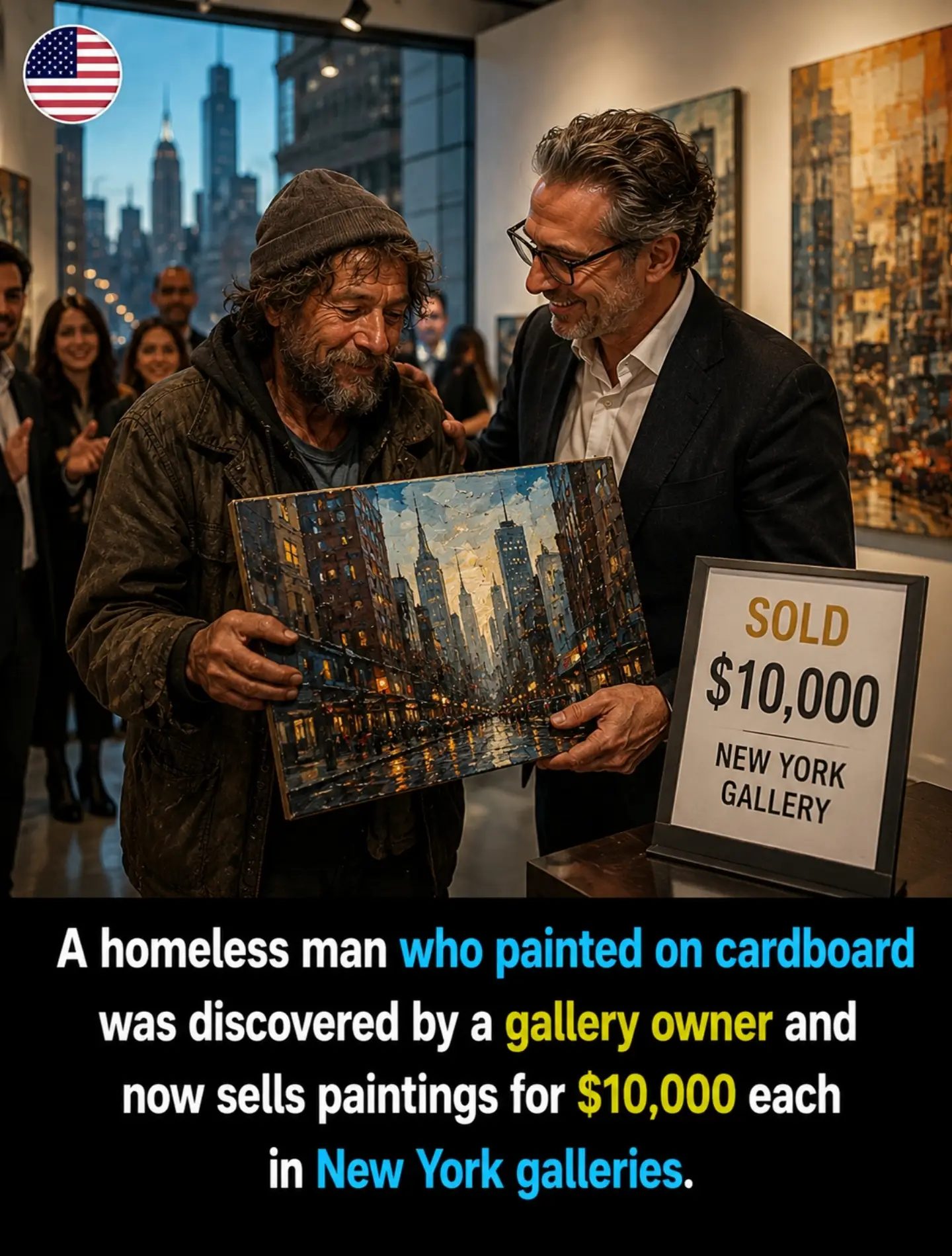 A Homeless Man's Art Sells for $10,000 in New York Galleries