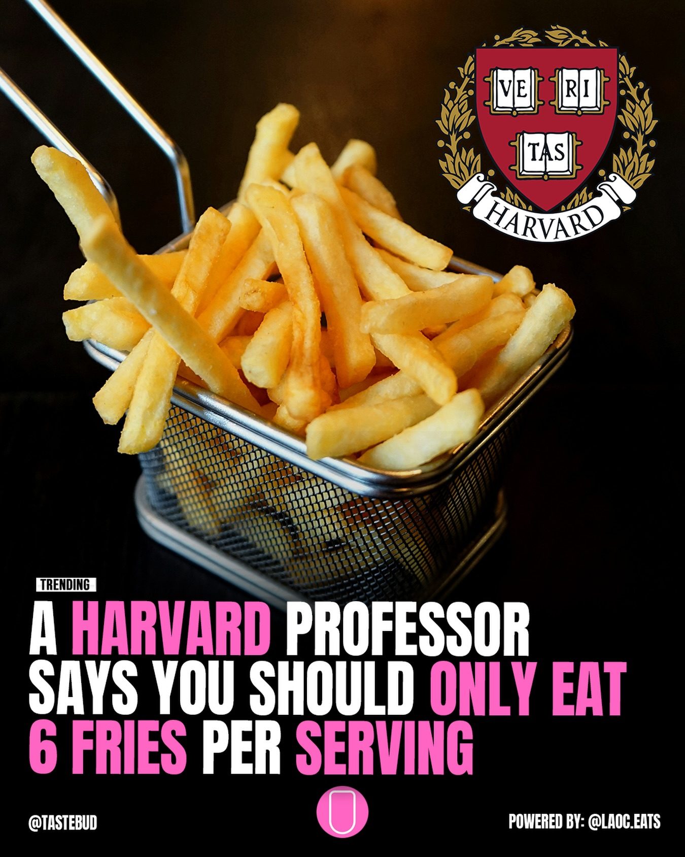 Harvard Professor Recommends Six Fries per Serving for Better Diet
