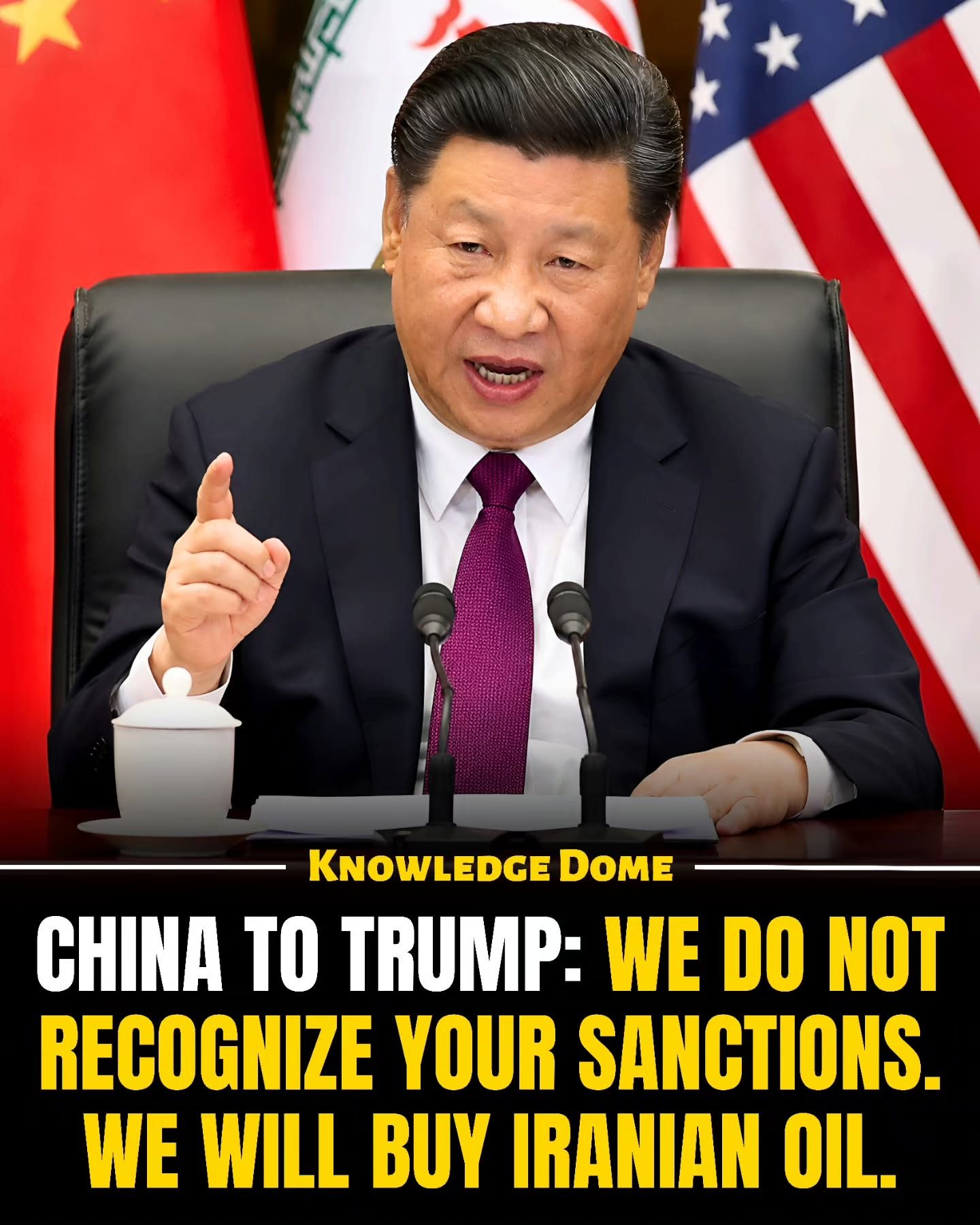 China Defies U.S. Sanctions, Vows to Buy Iranian Oil