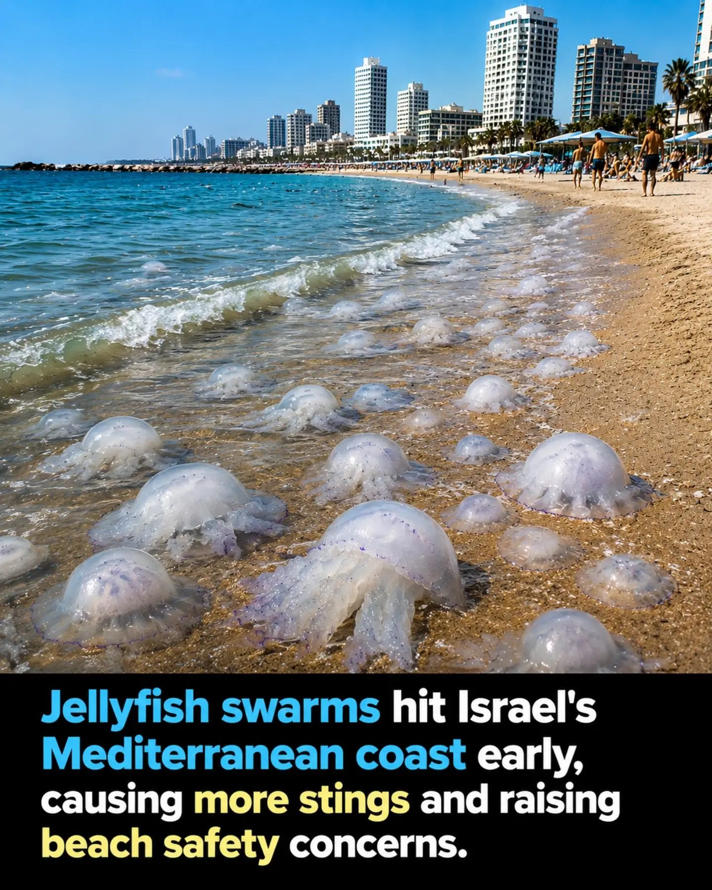 Jellyfish Swarms Threaten Israel's Mediterranean Coast