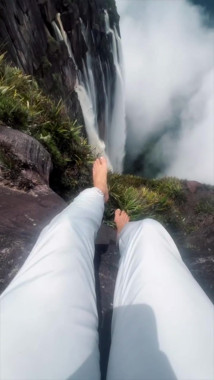 Angel Falls View from Cliff Edge in Canaima National Park