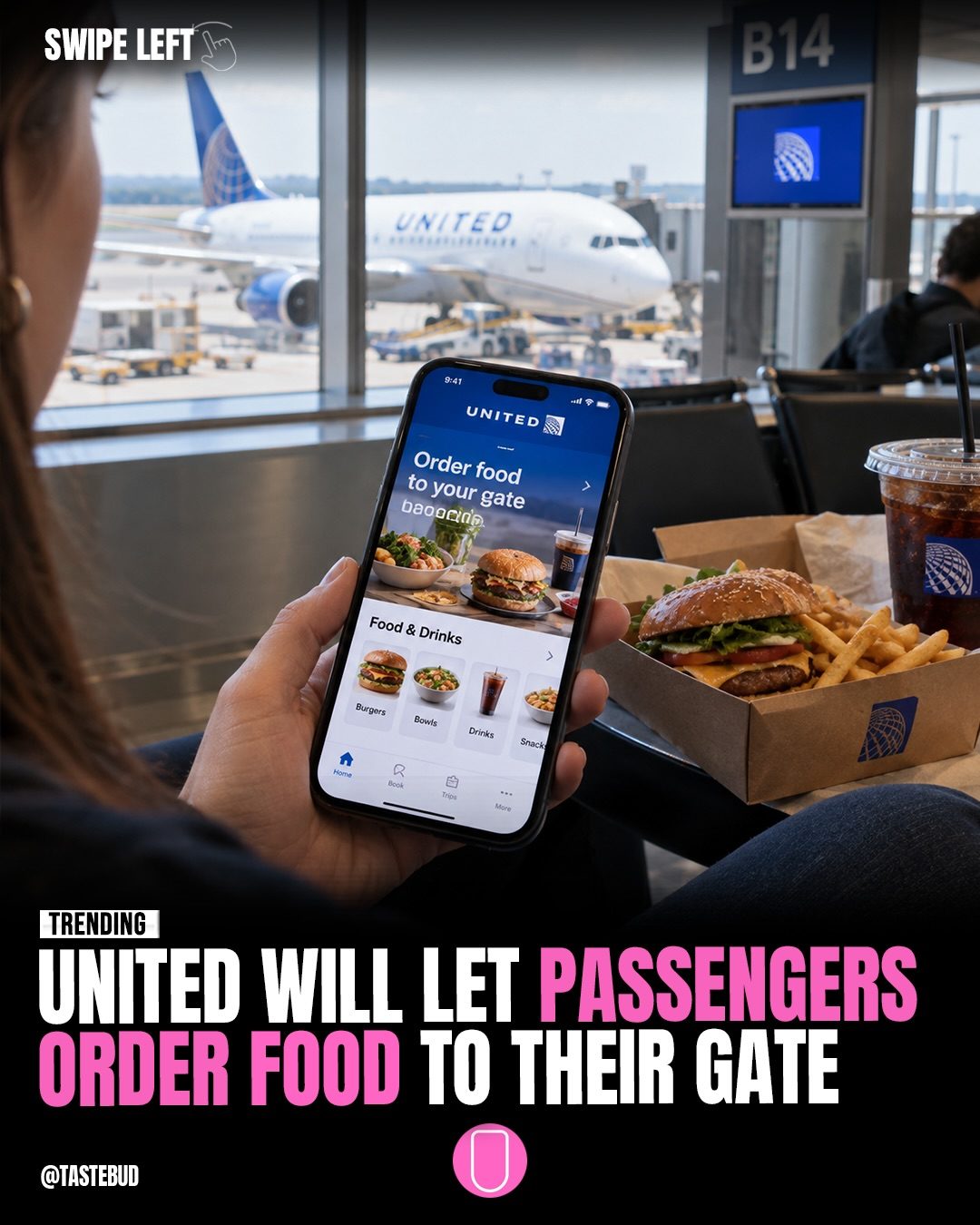 United Airlines Food Ordering at Newark Airport