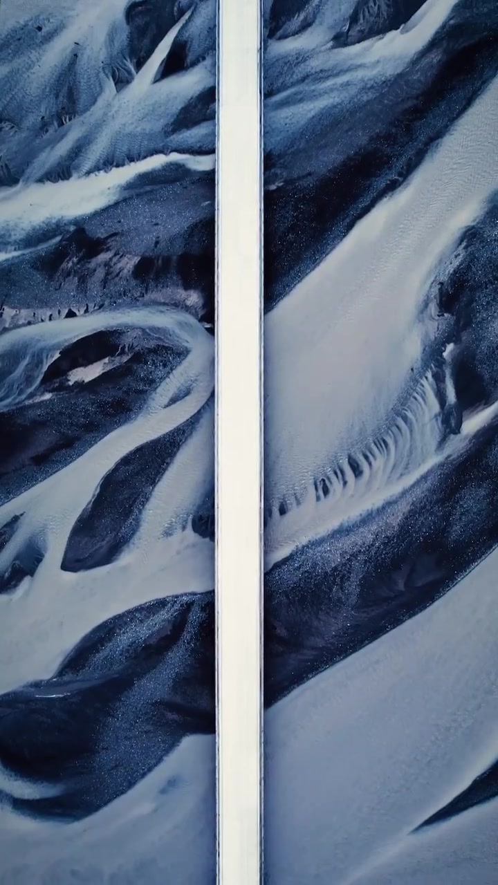 Aerial River Landscape Video: Intricate Patterns