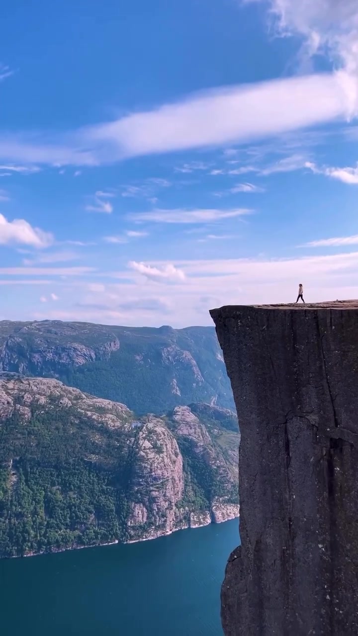 Breathtaking Mountain Range and Fjord View