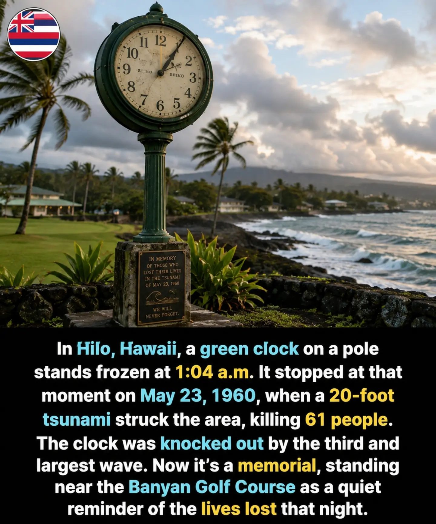 Hilo's Memorial Clock: Remembering the 1960 Tsunami