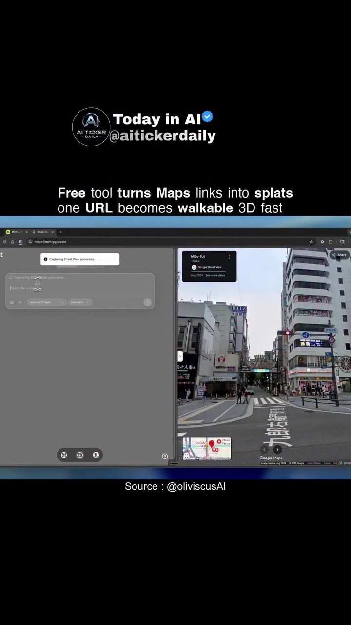 AI Tool Turns Google Maps Links into 3D Explorable Models