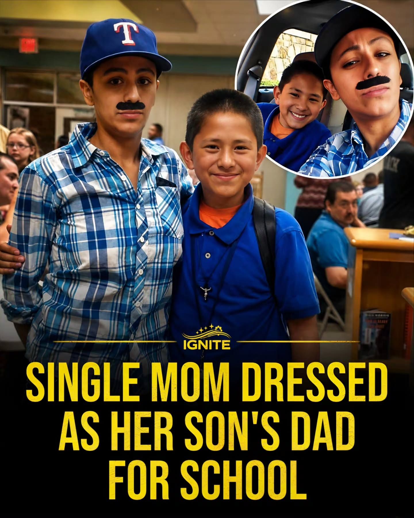 Creative Disguise: Single Mom Dresses As Son's Dad