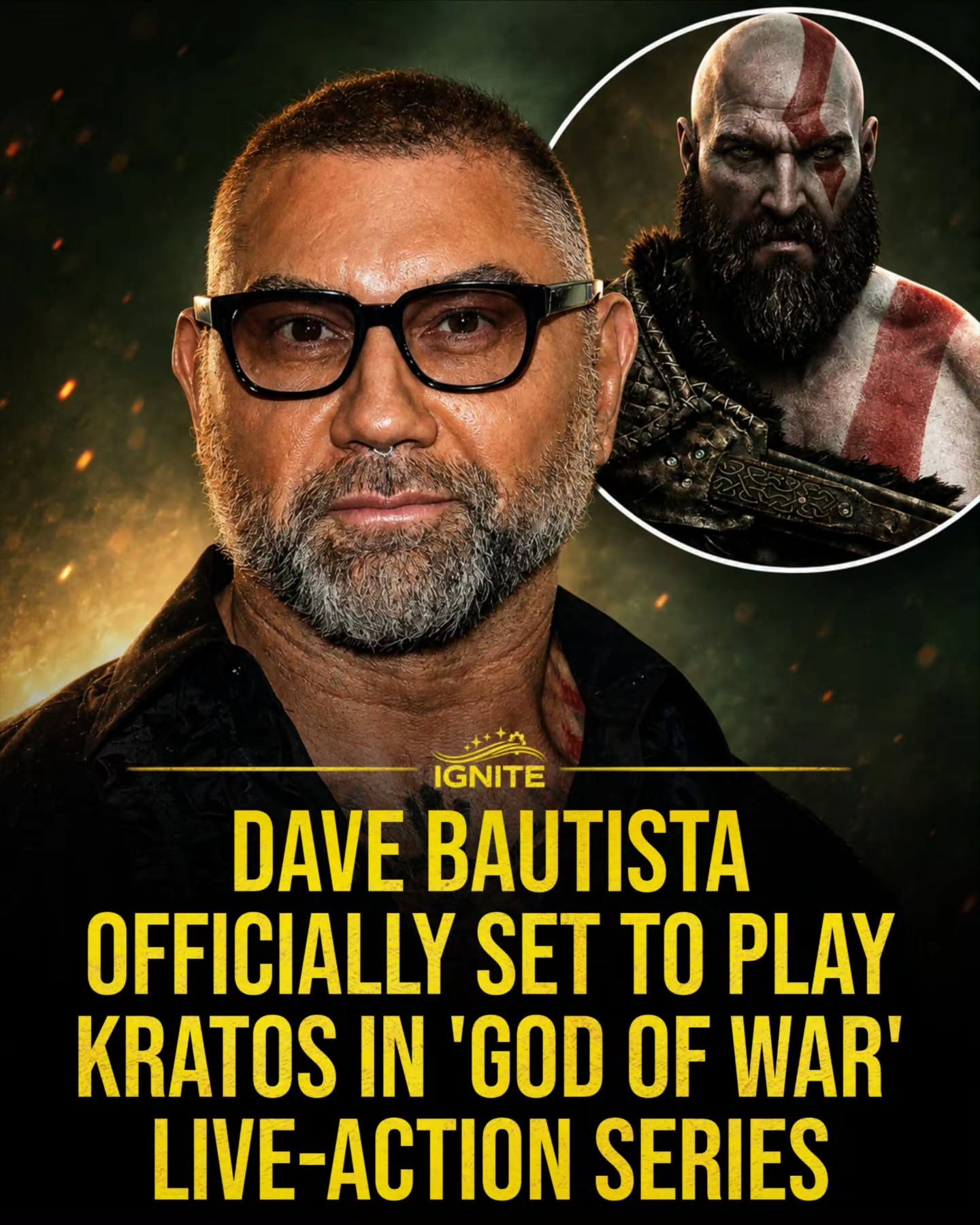 Dave Bautista To Play Kratos in God of War Live-Action Series