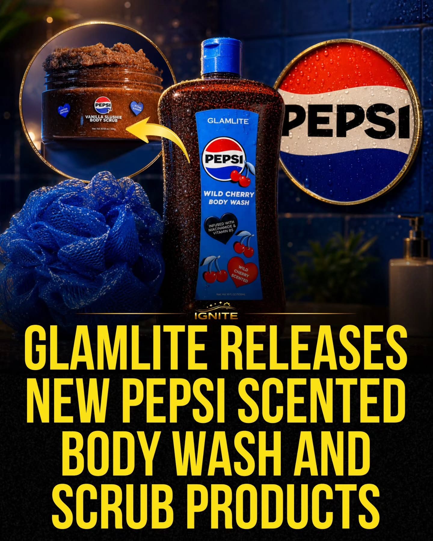 Glamlite's Exciting New Pepsi Scented Body Care Line
