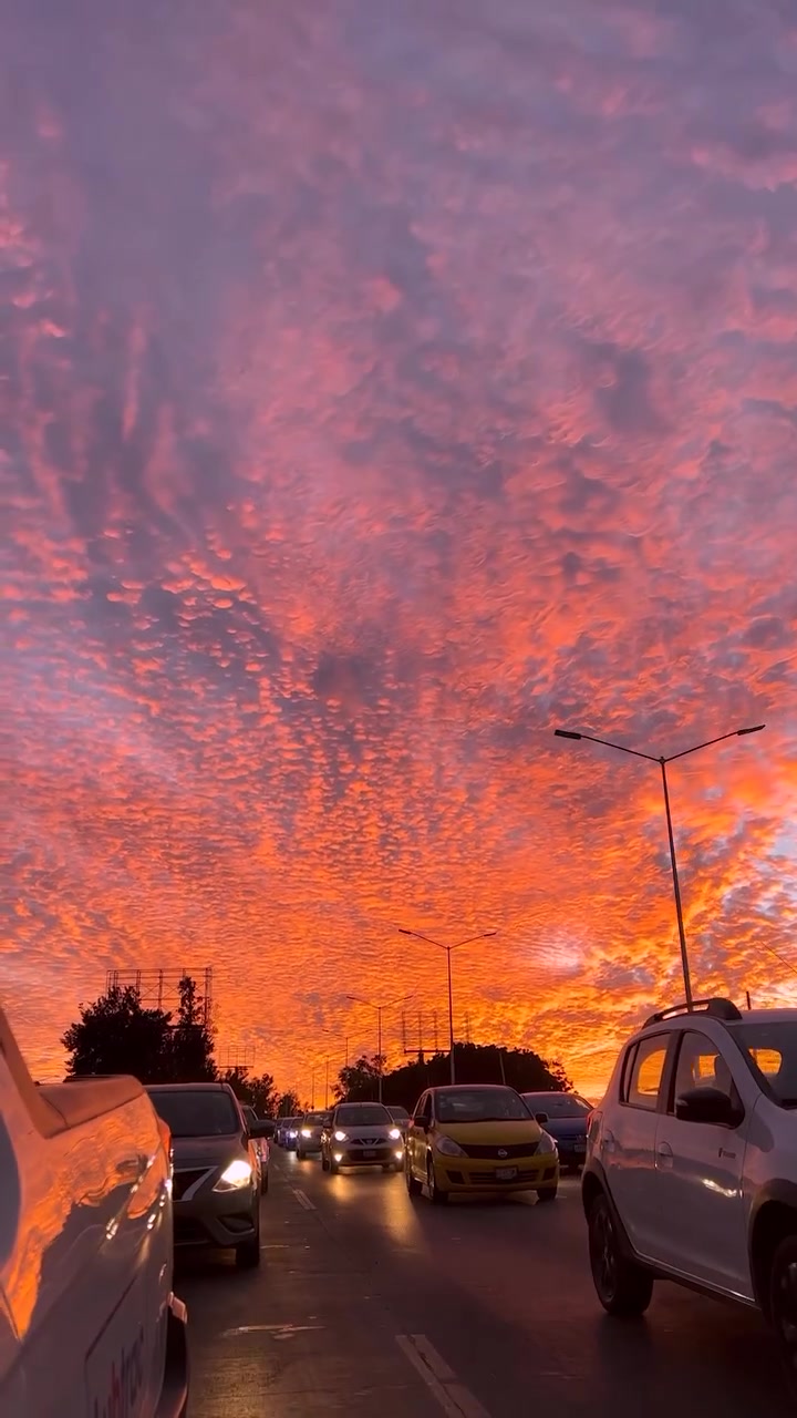 Sunset Over Highway Captures Daily Beauty