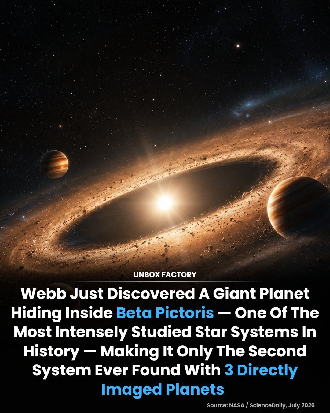 Webb Telescope Spots Third Planet in Beta Pictoris System