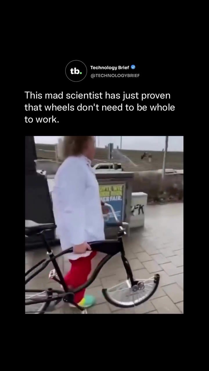 Unconventional Bicycle Design: Half-Wheel Innovation