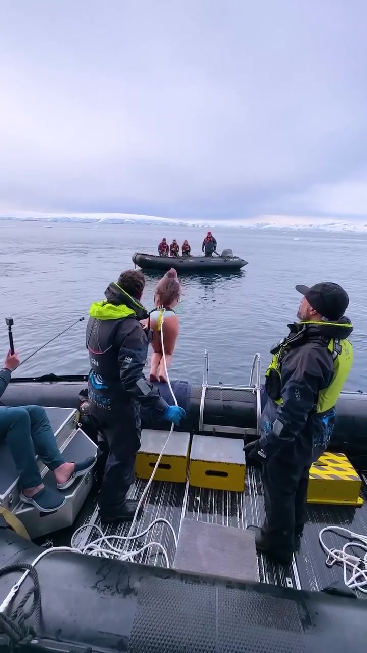 Nicole Isaacs' Polar Plunge in Antarctica