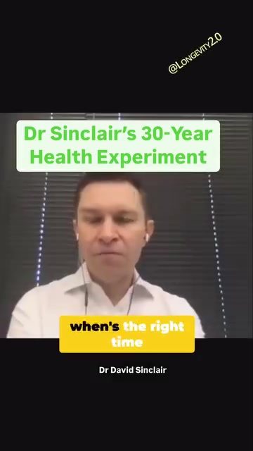 Dr Sinclair 30-Year Longevity Test