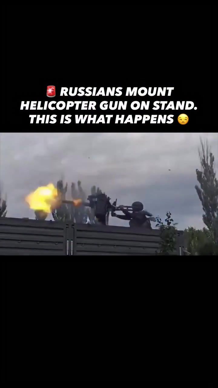 Russian Troops' Dangerous Helicopter Gun Training Fail