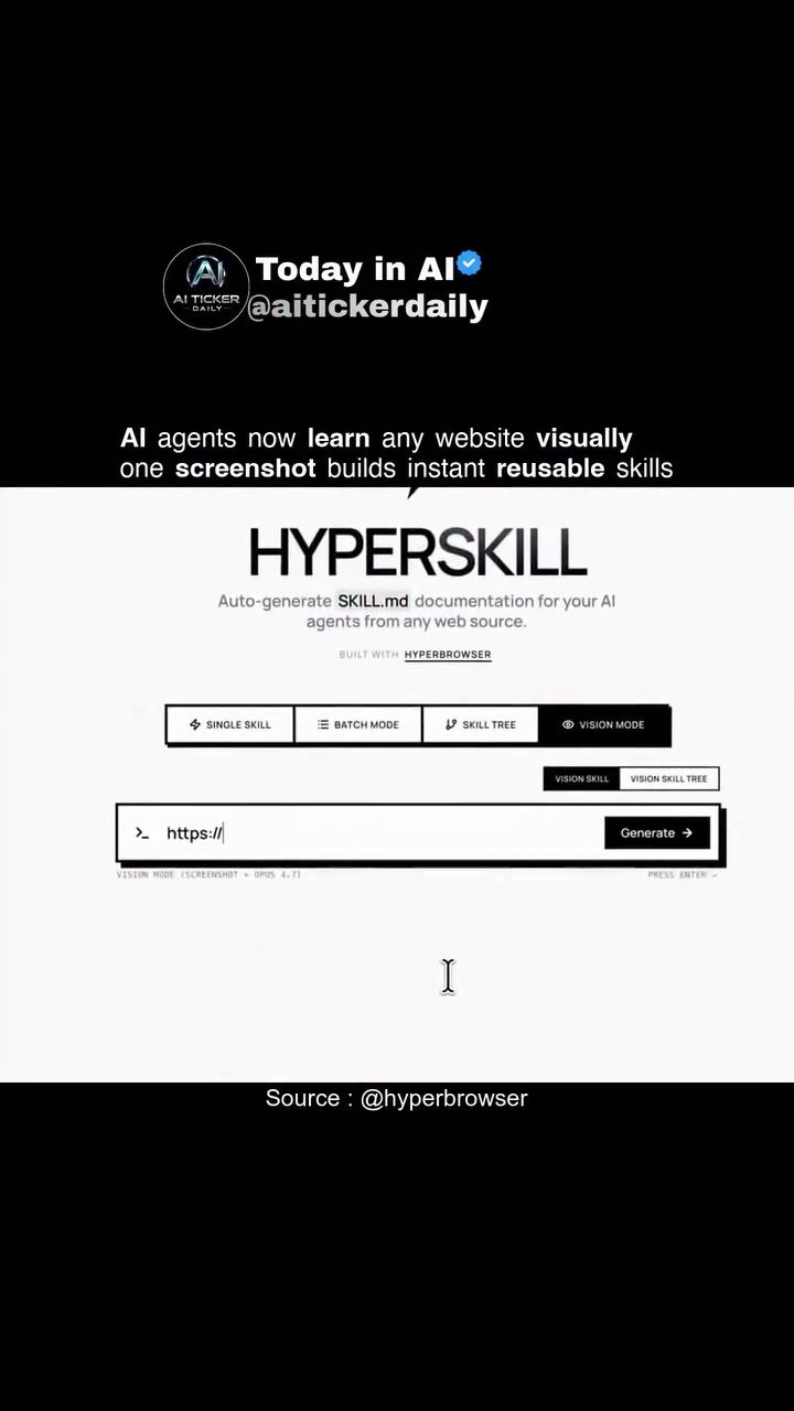Hyperbrowser: AI Skill Generation from Screenshots