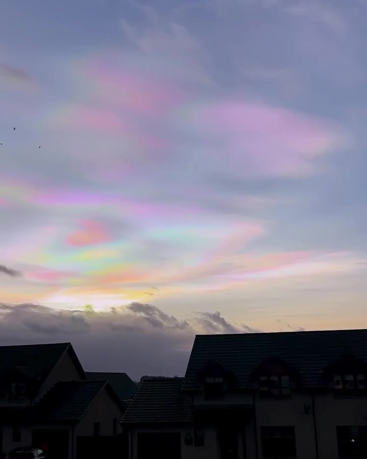 Nacreous Clouds: Rare Iridescent Display in Scotland