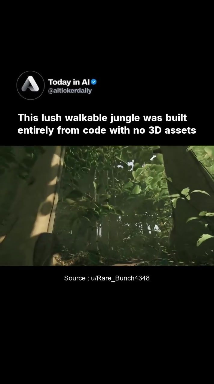 Exploring AI-Generated Jungle Environment Built from Code