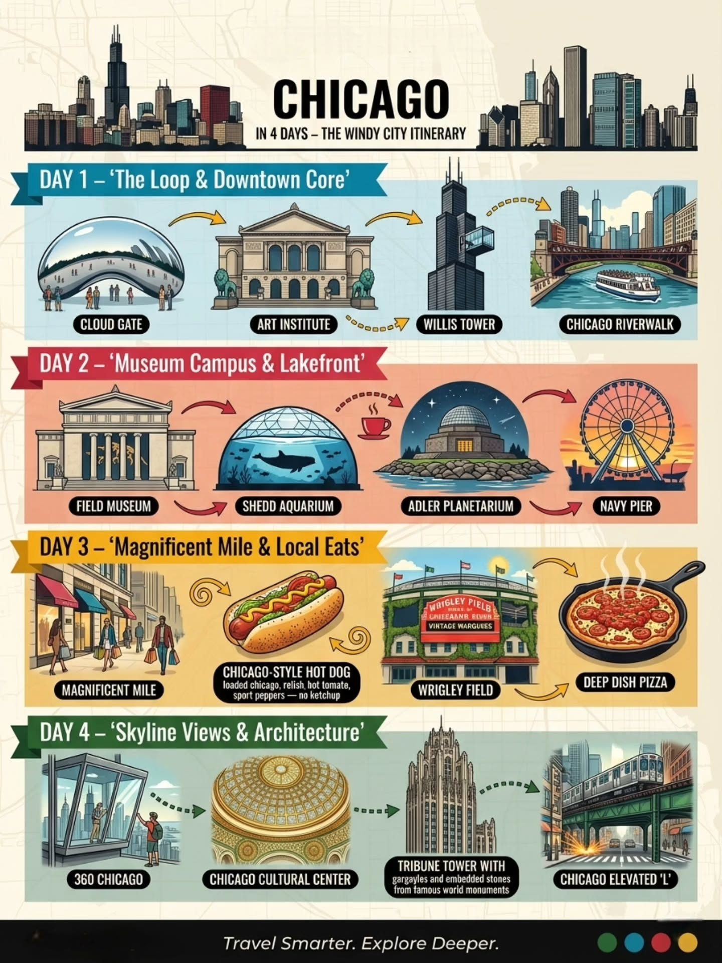 4-Day Chicago Itinerary: Top Spots & Hidden Gems