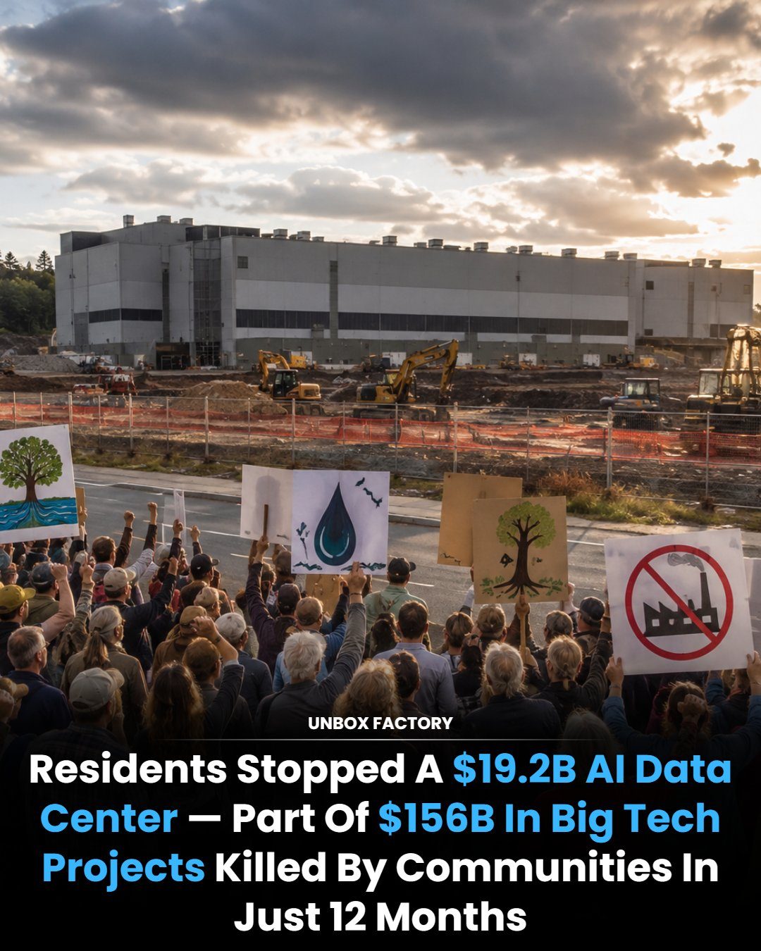 Community Protests Halt $156 Billion in Data Center Projects