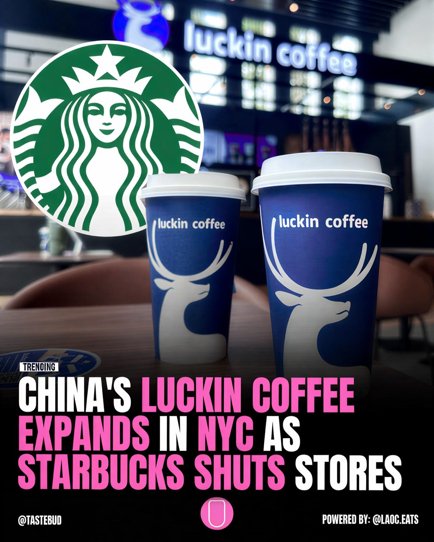 Luckin Coffee Expands in NYC as Starbucks Closes Stores