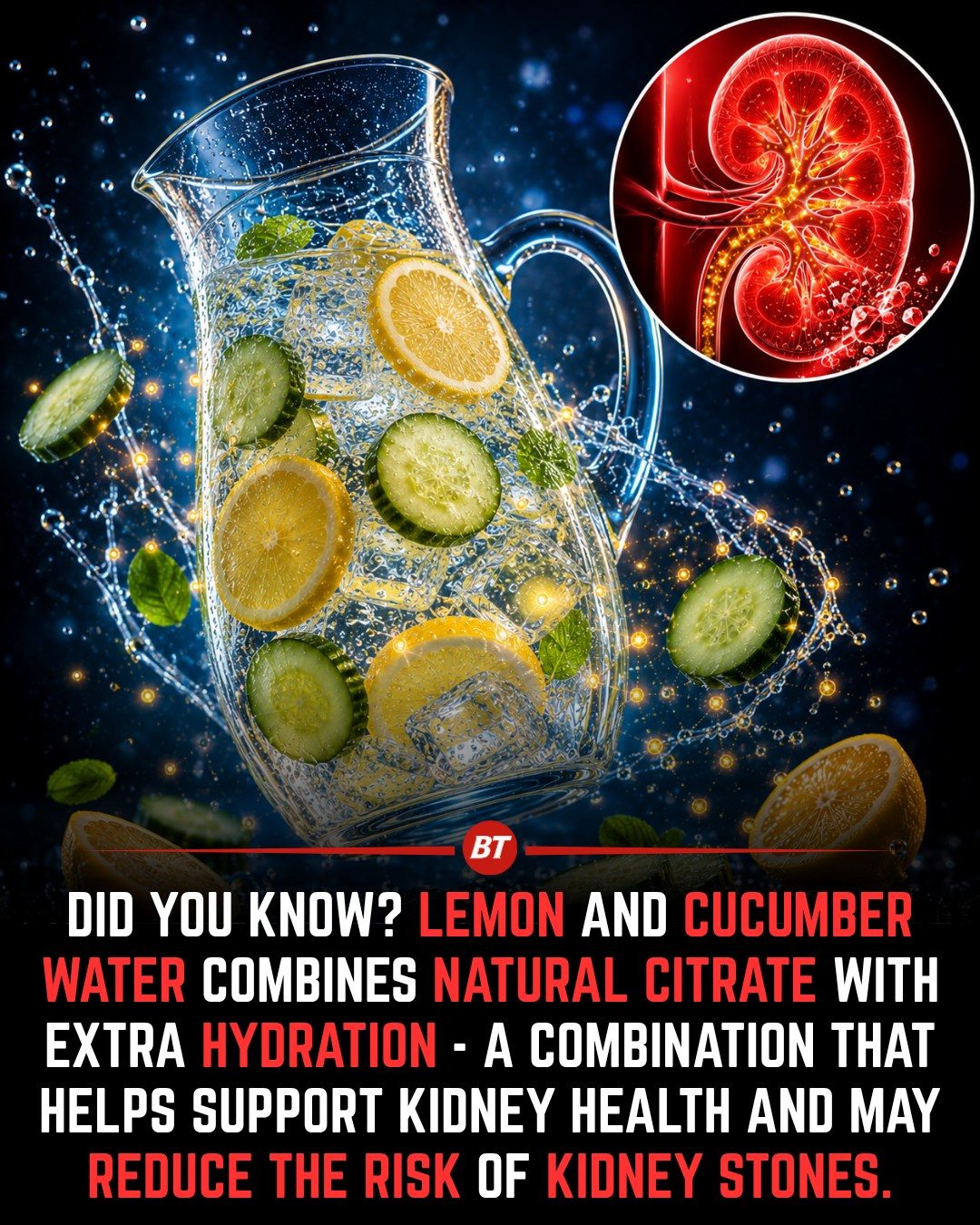 Lemon-Cucumber Water: Boosting Kidney Health Naturally