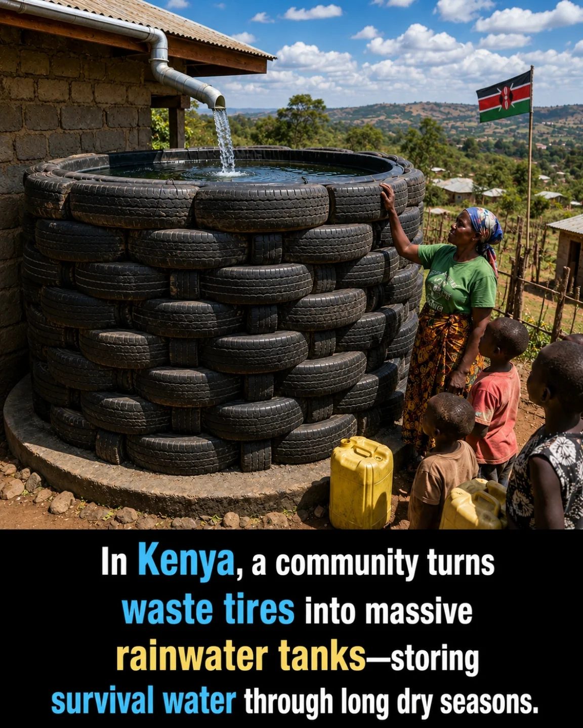 Kenya's Innovative Rainwater Tanks from Recycled Tires