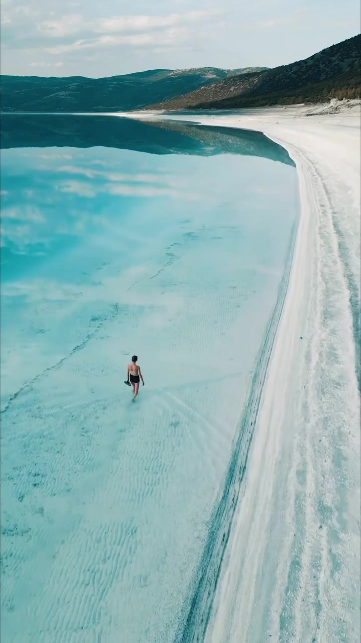 Lake Salda Turkey: Aerial Beach Walk