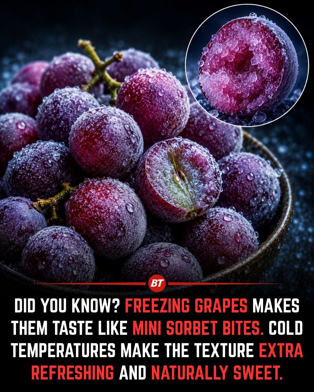How Freezing Grapes Creates a Naturally Sweet Sorbet Bite