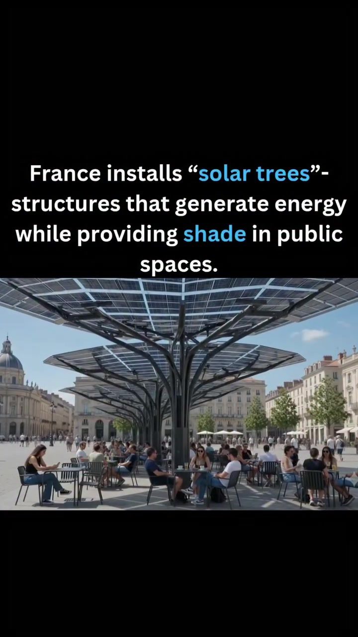 France's Solar Trees: Generating Energy & Shade in Public Spaces
