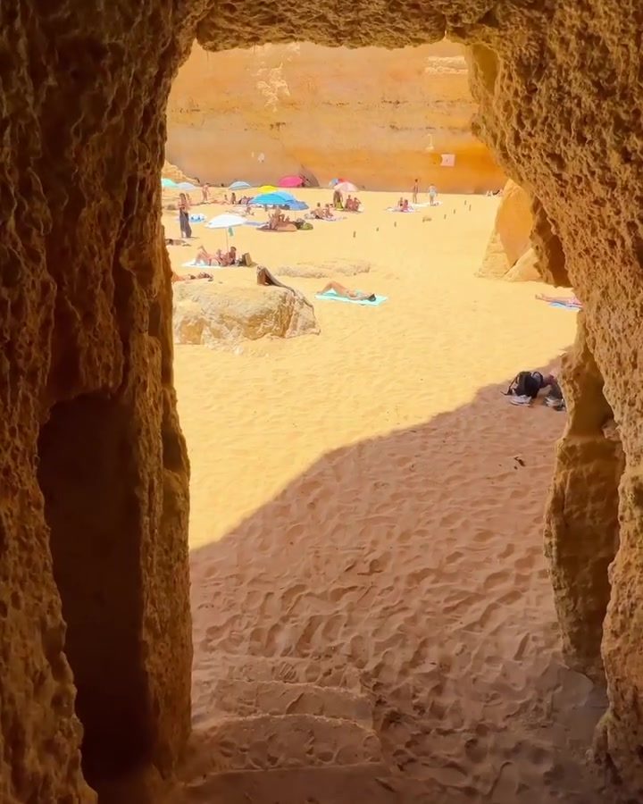 The Cliff Entrance of Portugal's Praia do Carvalho