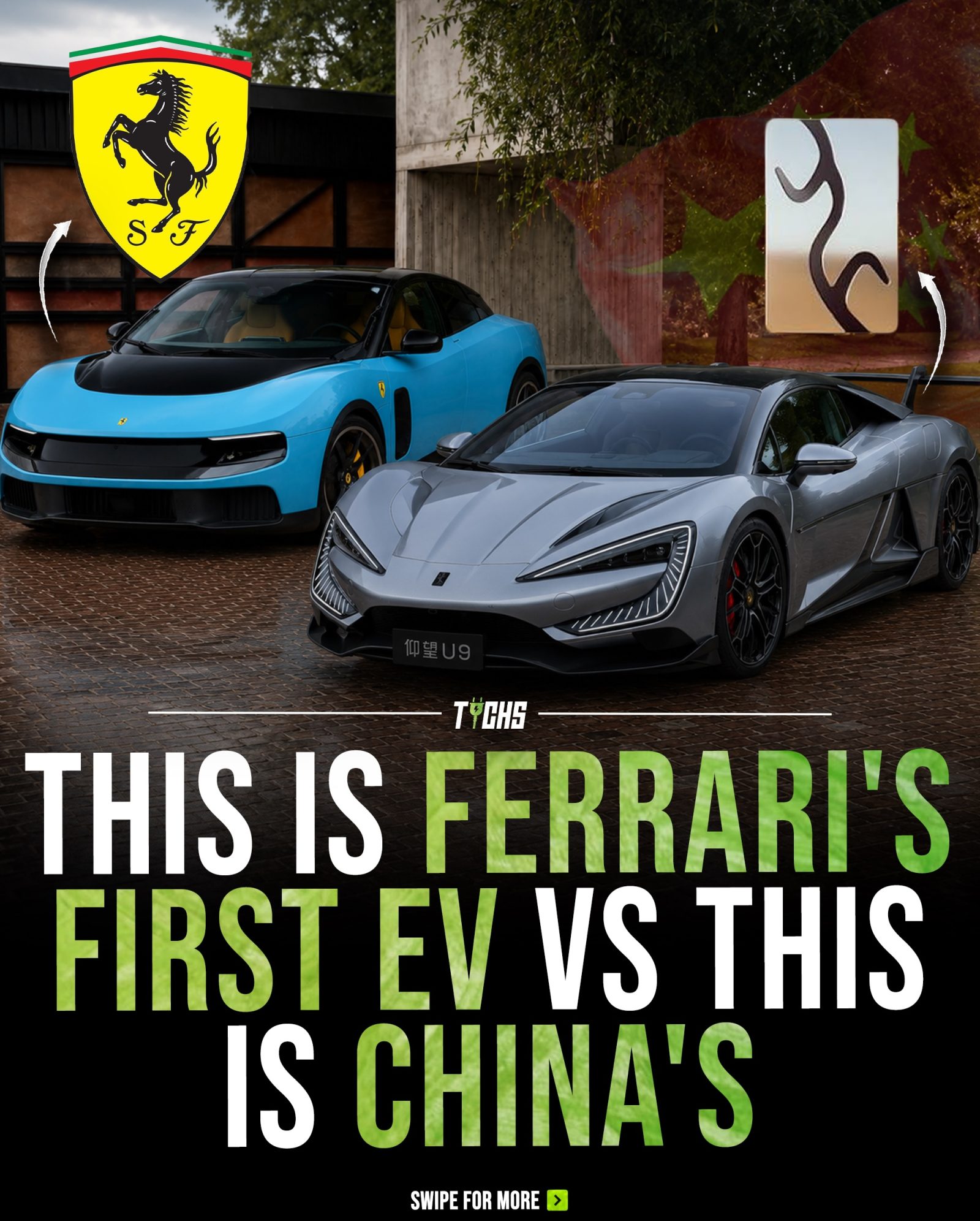 Ferrari Luce vs. Yangwang U9: The Electric Supercar Showdown
