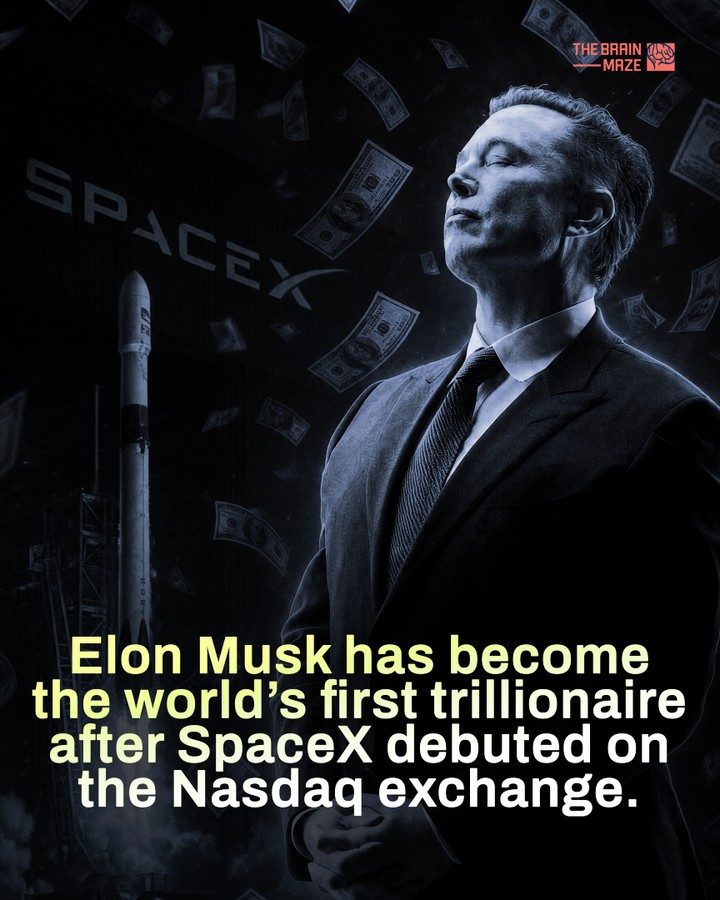 Elon Musk Becomes World's First Trillionaire with SpaceX