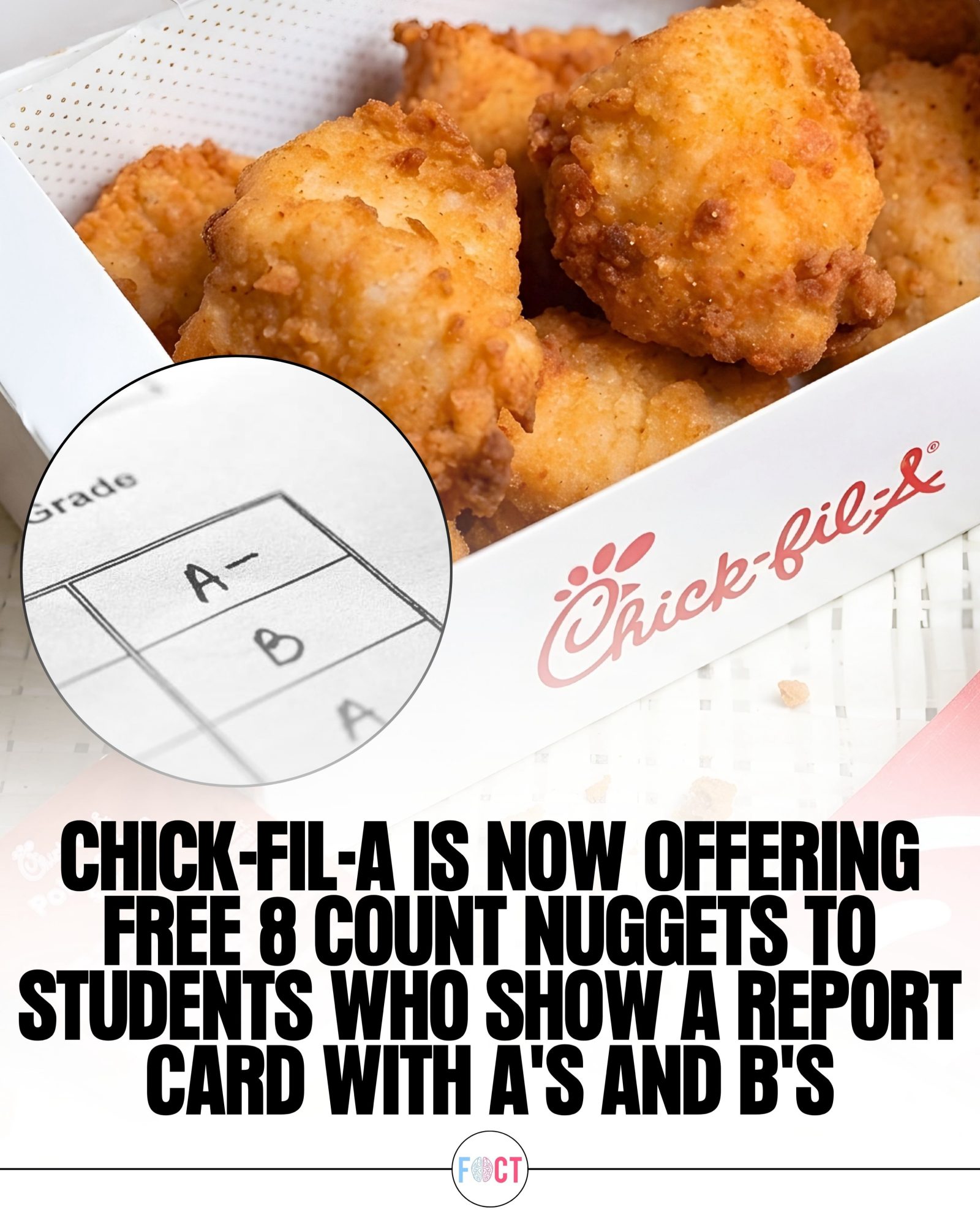 Chick-fil-A's Free Nuggets for Students with A's and B's