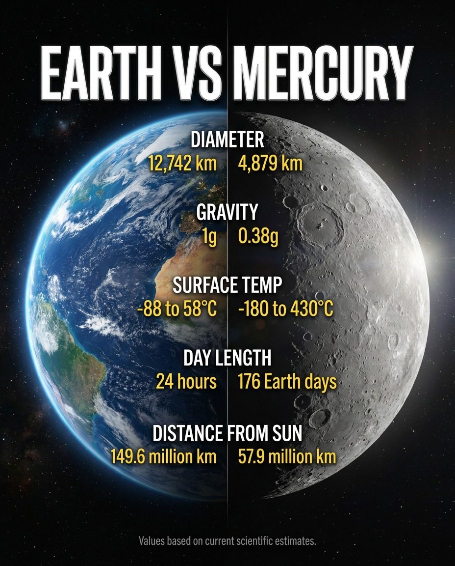 Earth vs Mercury: Key Differences Explained