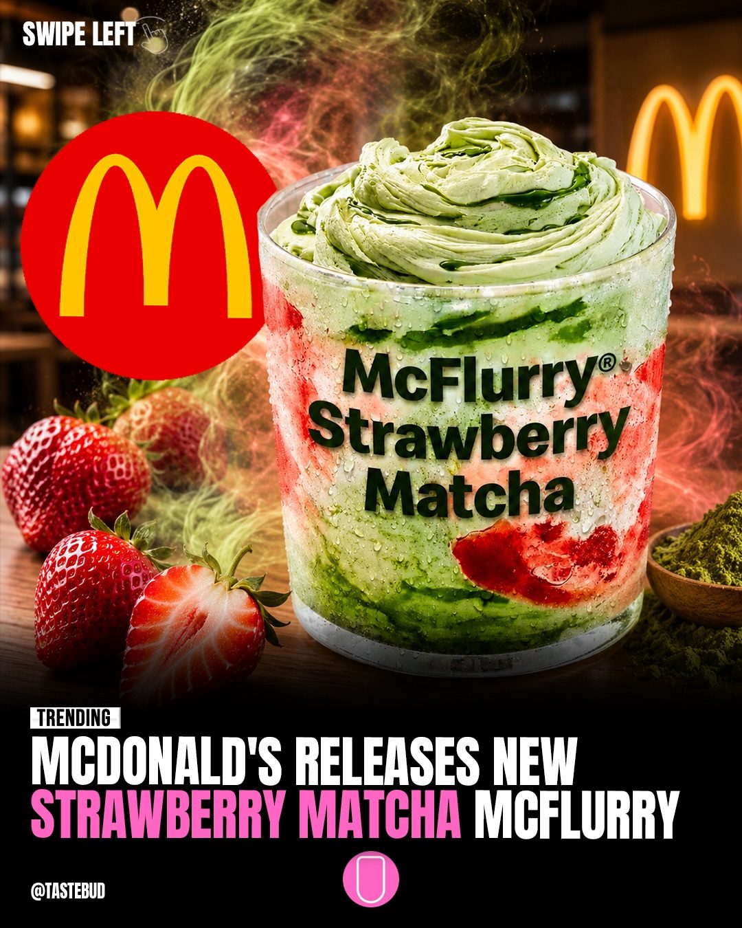 McDonald's Philippines Introduces Strawberry Matcha McFlurry