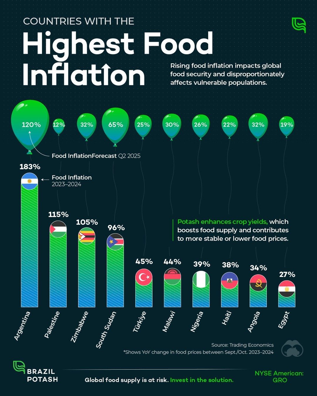 Top Countries with Highest Food Inflation in 2024