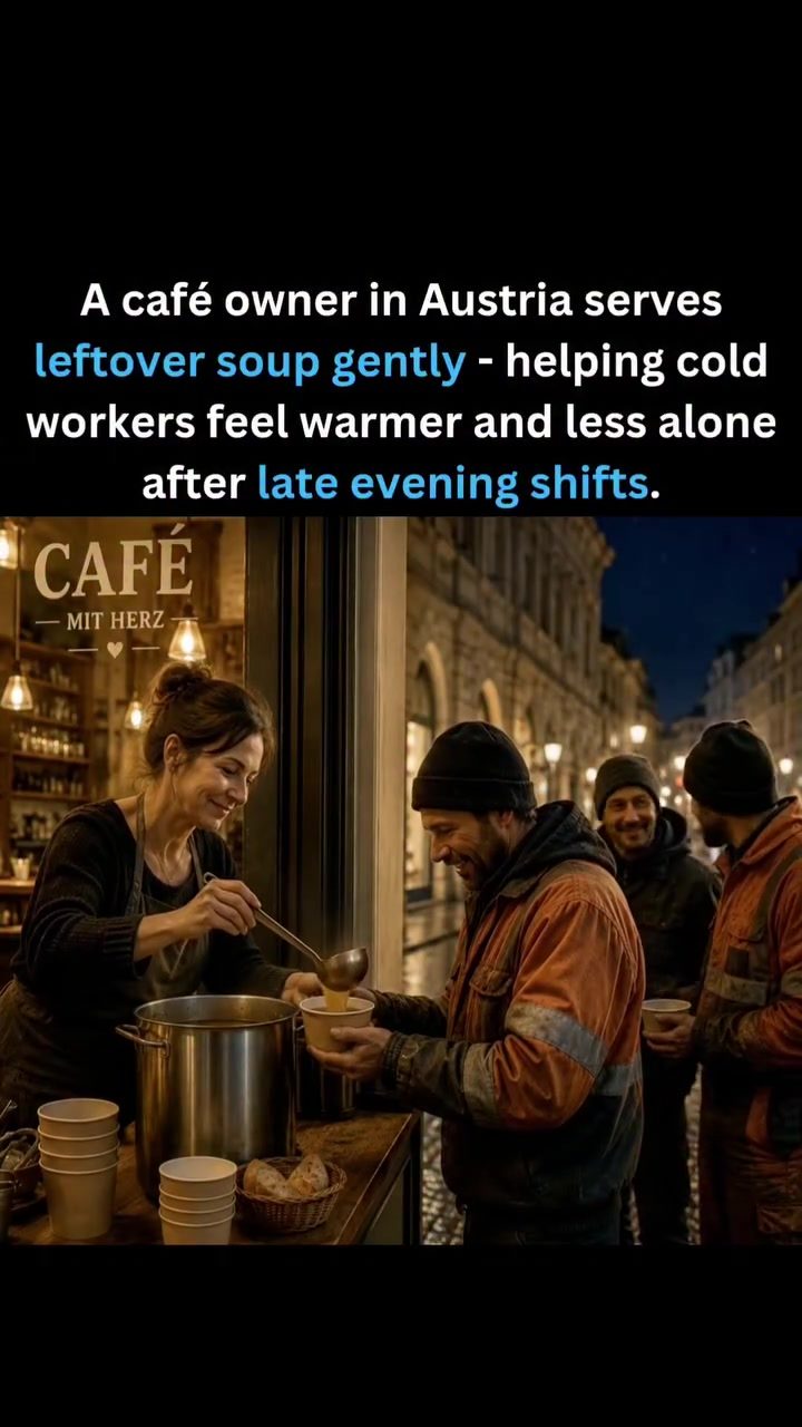 Warm Hearts in Austria: Café Owner Serves Soup to Late-Night Workers