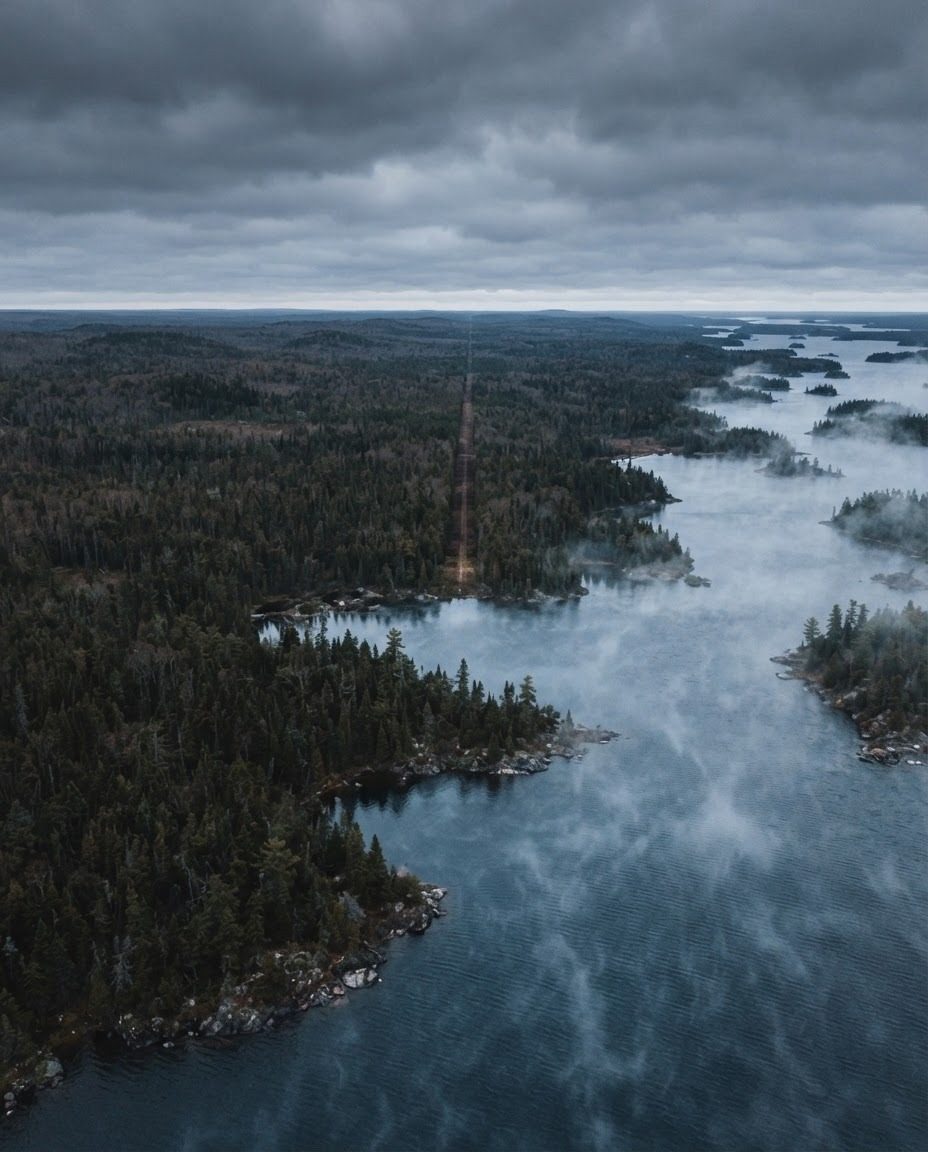 Aerial Landscape Photography: Misty Forest and Lakes