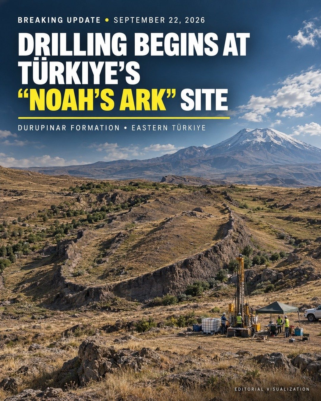 Drilling Begins at Noah's Ark Site in Eastern Türkiye