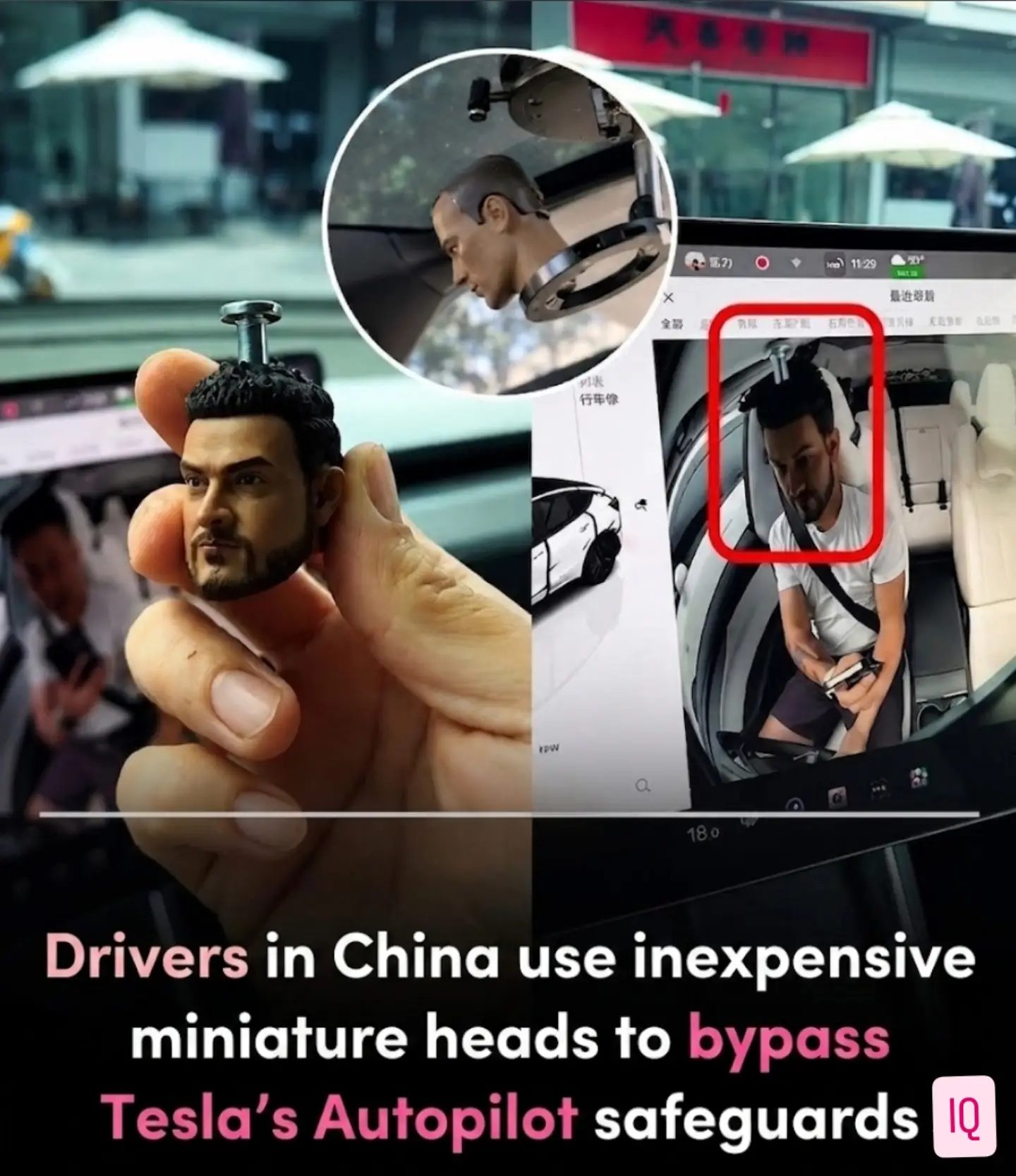 How Drivers in China Bypass Tesla Autopilot with Mini Heads