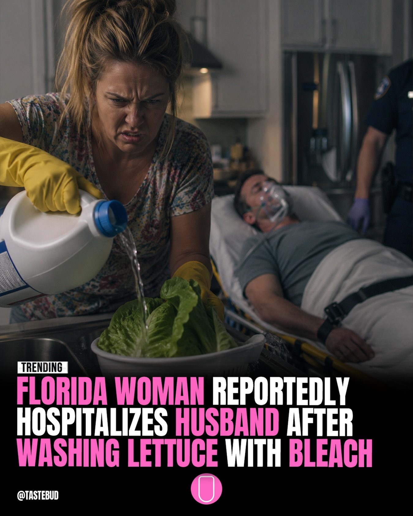 Florida Woman Hospitalizes Husband After Bleach Lettuce Incident
