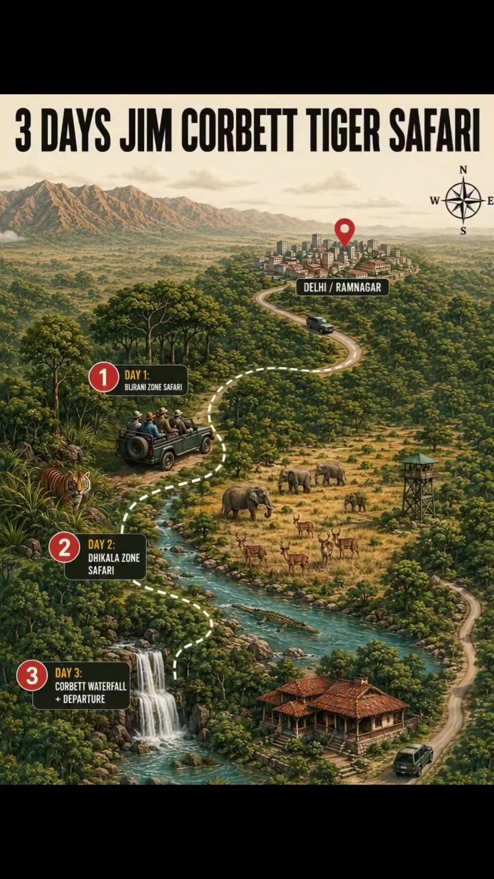 Explore the 3-Day Jim Corbett Tiger Safari Itinerary