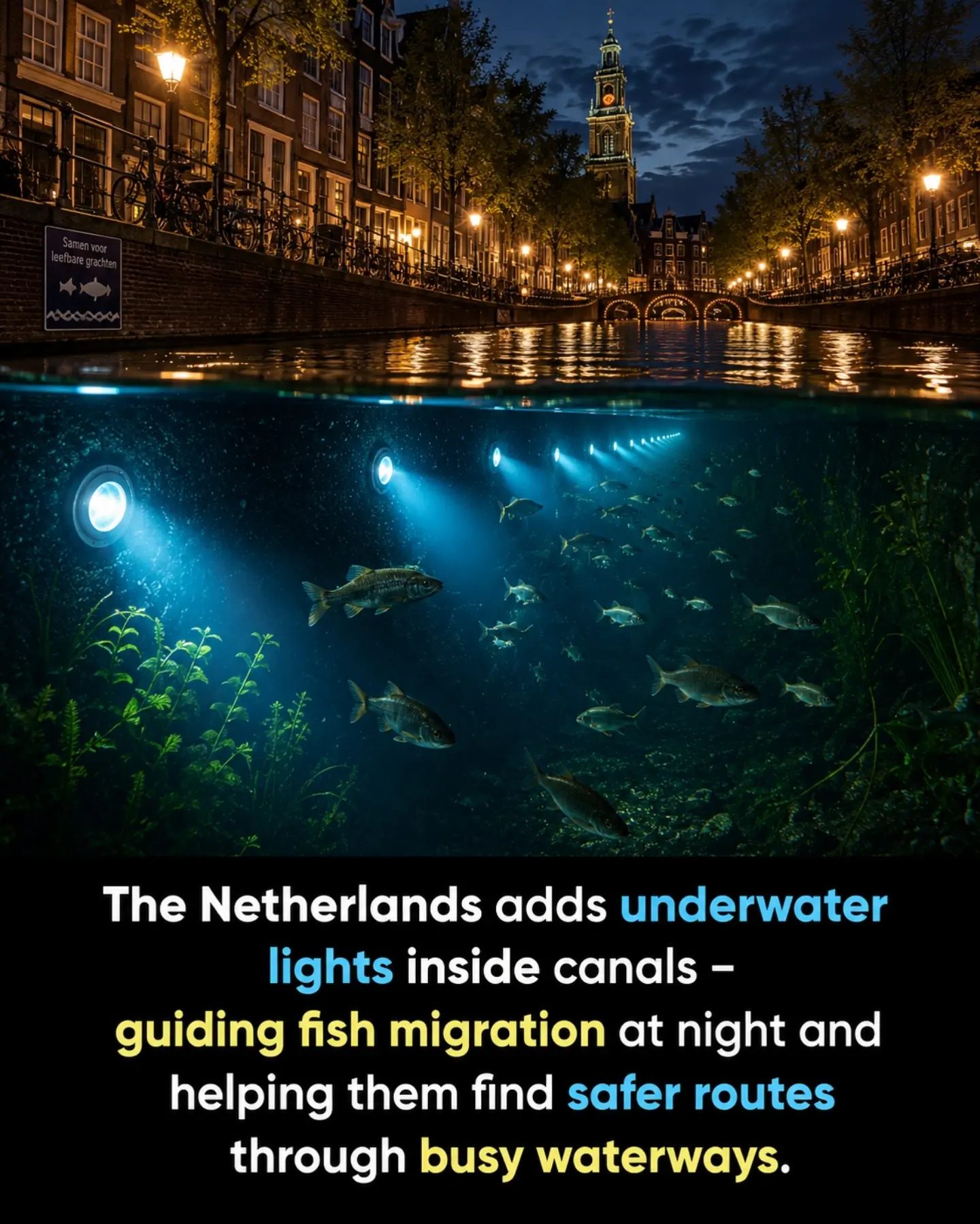 Underwater Lights in Netherlands: Guiding Fish Migration Safely