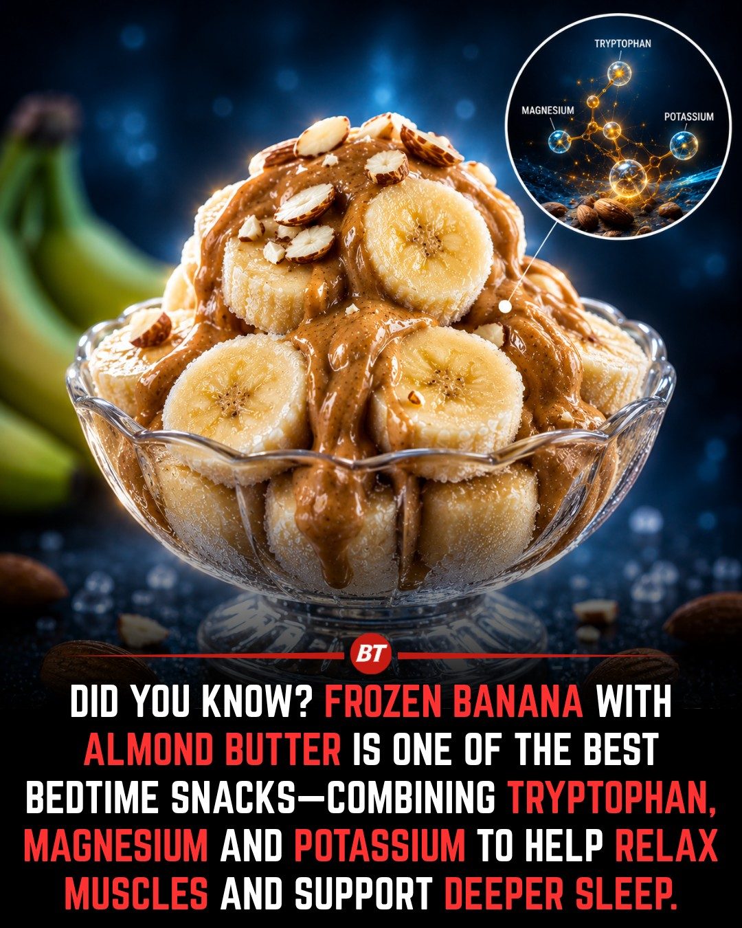 Bedtime Snack: Frozen Banana Almond Butter for Better Sleep