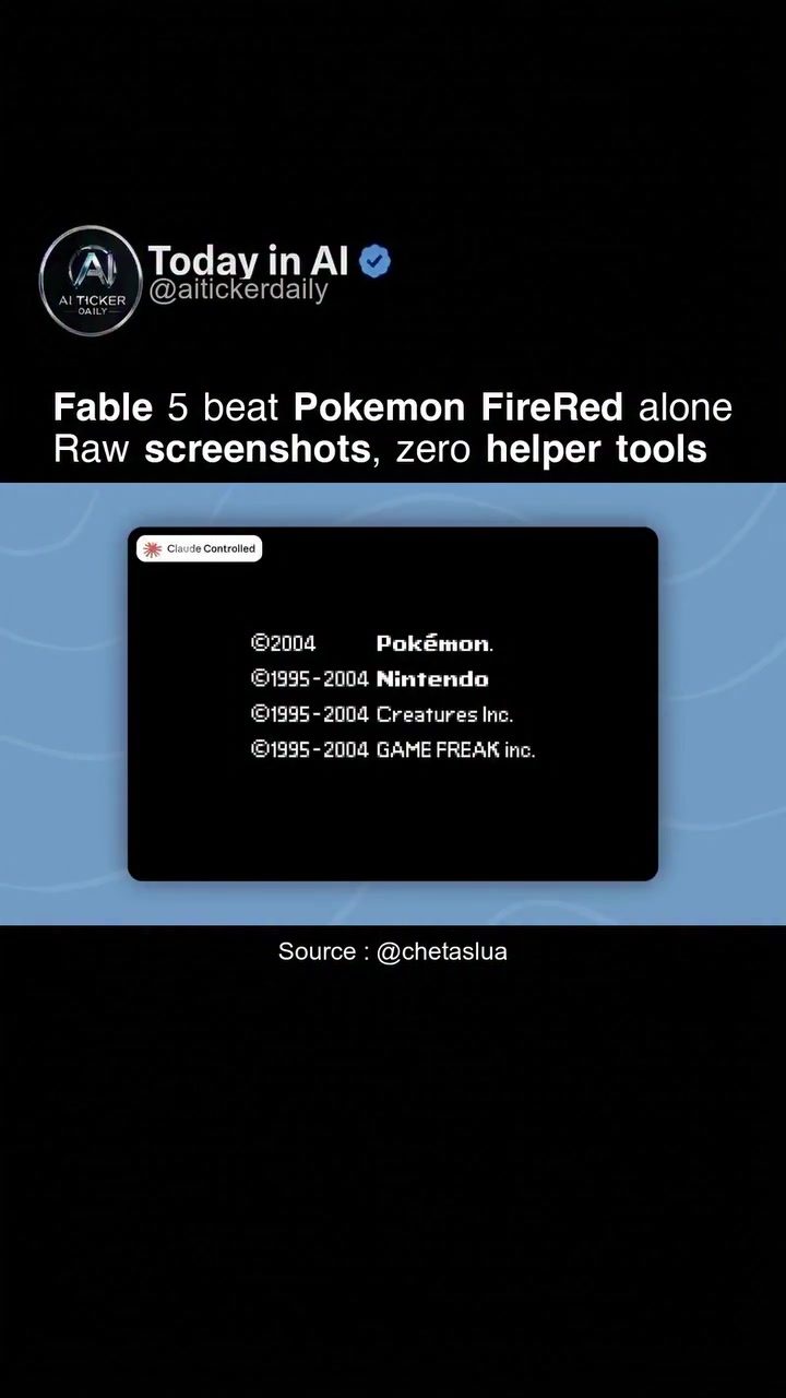 Pokémon FireRed: AI Complete Speedrun With No Helper Tools